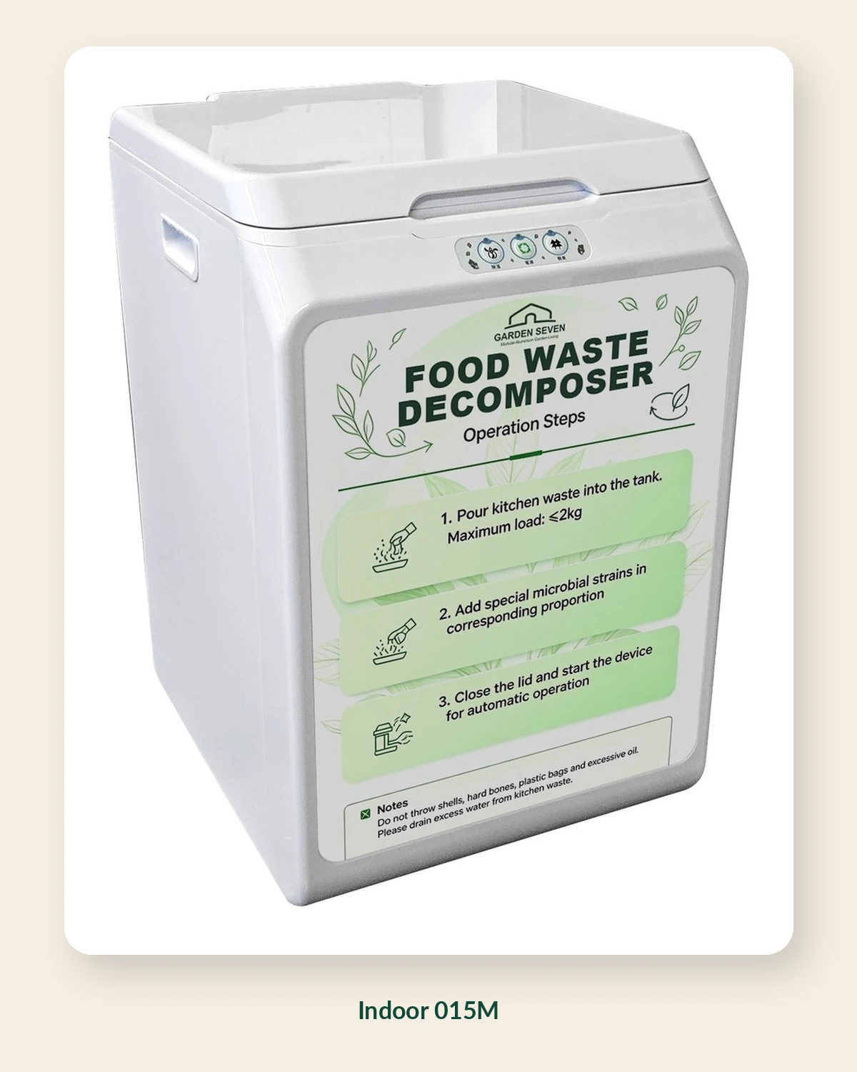 Garden Seven Indoor 015M food waste composter