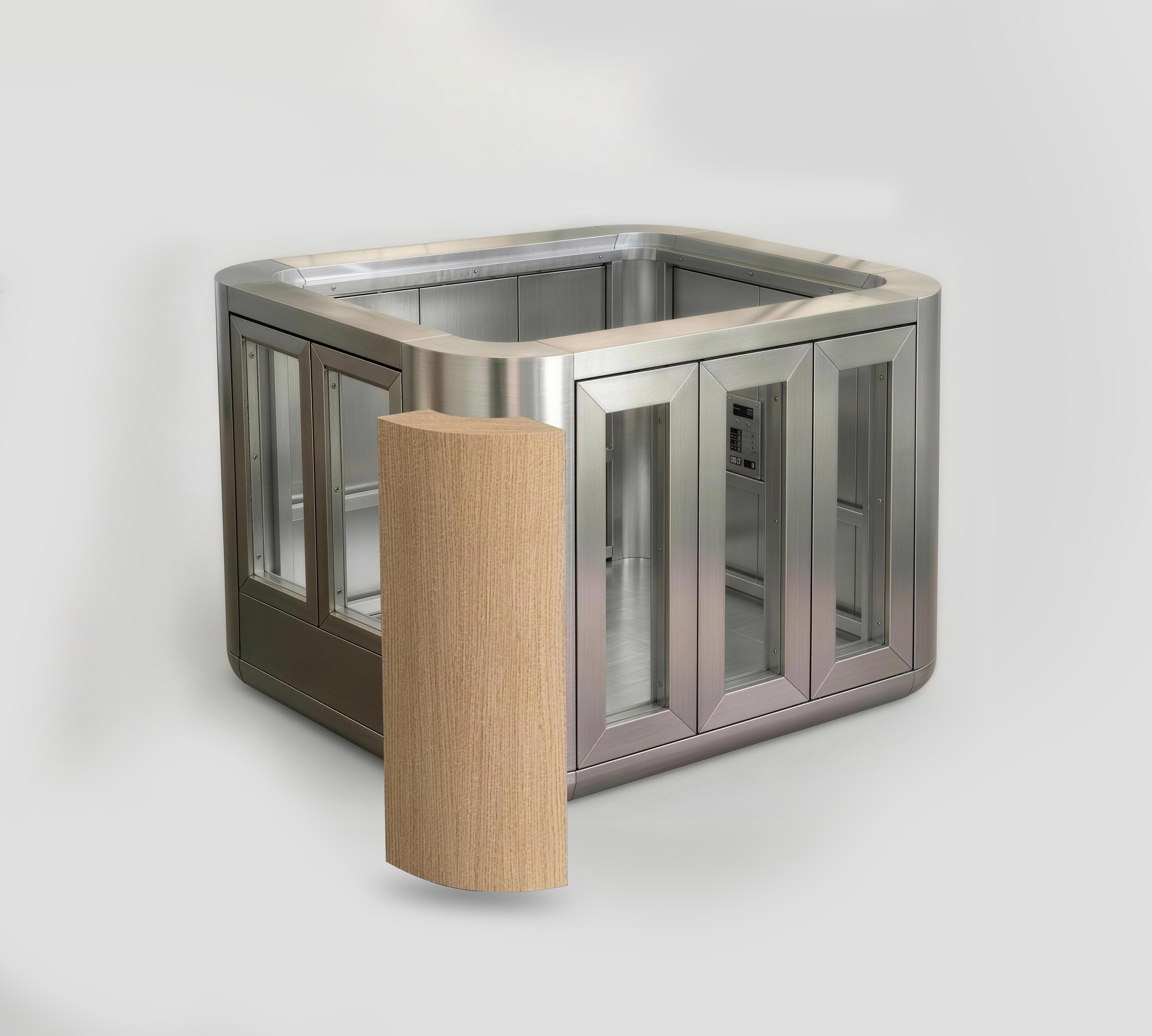 Garden Seven registered curved pillar design detail